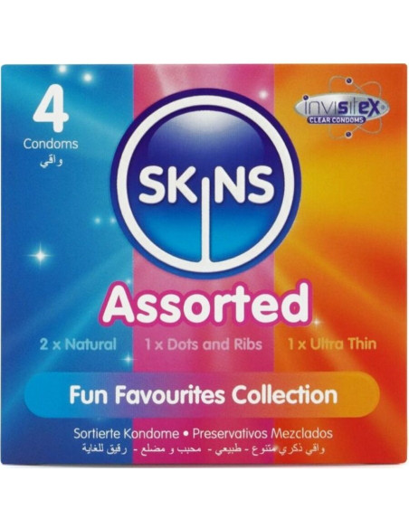 SKINS SURTIDO PRESERVATIVOS PREMIUM PACK 4 SKINS SURTIDO PRESERVATIVOS PREMIUM PACK 4