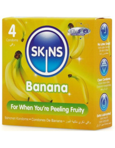 SKINS PRESERVATIVOS PREMIUM SABOR PLATANO PACK 4 2