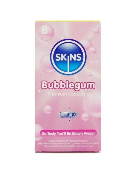 SKINS PRESERVATIVOS PREMIUM SABOR CHICLE PACK 8 SKINS PRESERVATIVOS PREMIUM SABOR CHICLE PACK 8
