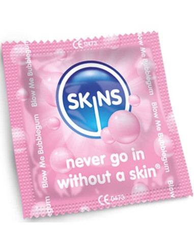 SKINS PRESERVATIVOS PREMIUM SABOR CHICLE PACK 8