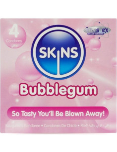 SKINS PRESERVATIVOS PREMIUM SABOR CHICLE PACK 4