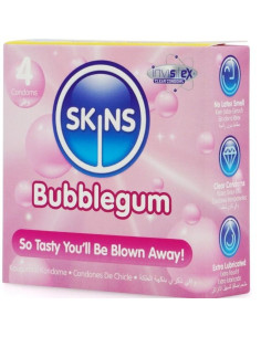 SKINS PRESERVATIVOS PREMIUM SABOR CHICLE PACK 4 2