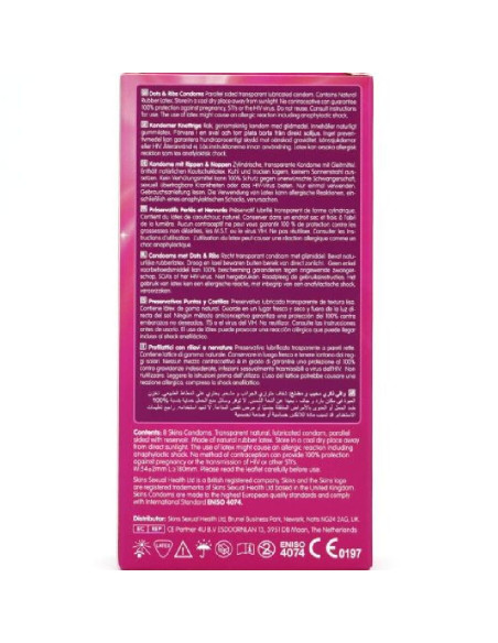 SKINS DOTS RIBS PRESERVATIVOS PREMIUM PACK 8 SKINS DOTS RIBS PRESERVATIVOS PREMIUM PACK 8