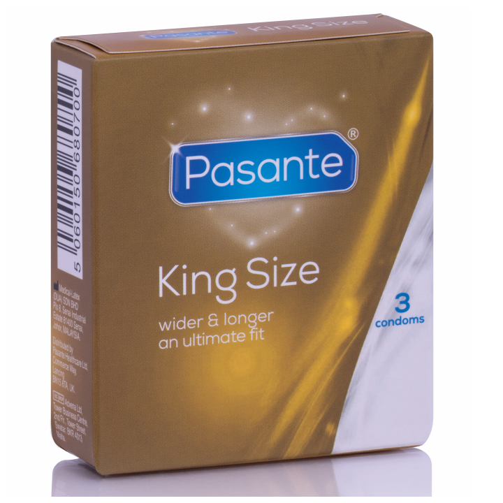 PASANTE PRESERVATIVOS KING MS LARGOS Y ANCHOS 3 UNIDADES