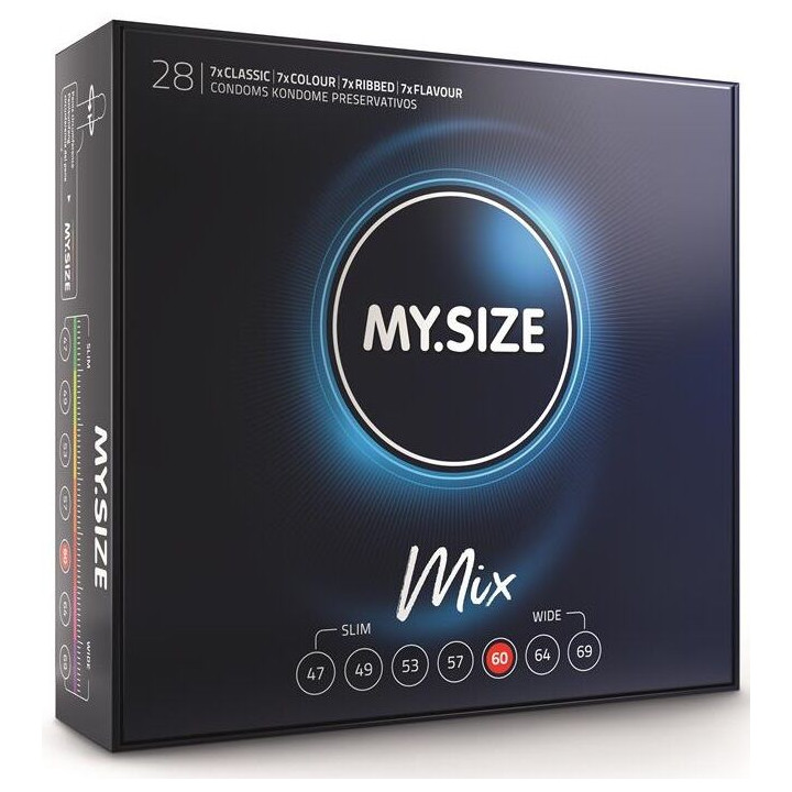MY SIZE MIX PRESERVATIVOS 60 MM 28 UNIDADES