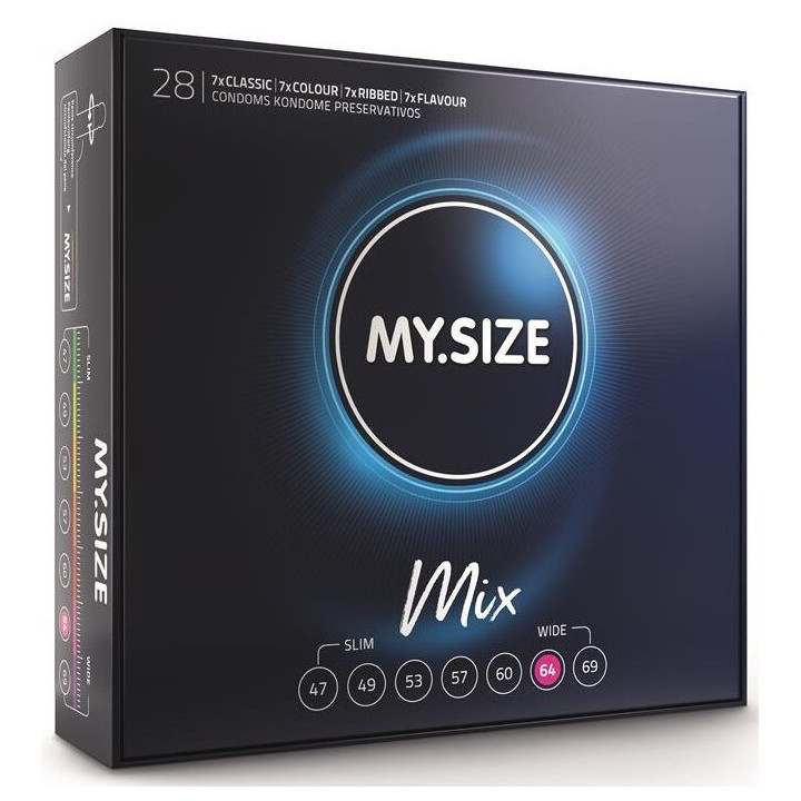 MY SIZE MIX PRESERVATIVOS 64 MM 28 UNIDADES