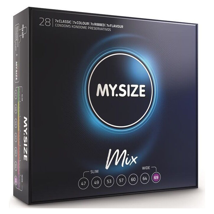 MY SIZE MIX PRESERVATIVOS 69 MM 28 UNIDADES