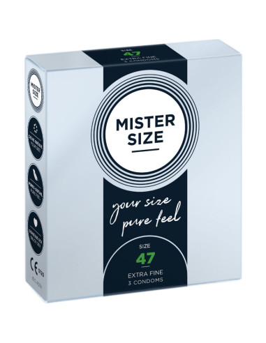 MISTER SIZE PRESERVATIVOS TALLA XS 47 MM 3 UNIDADES