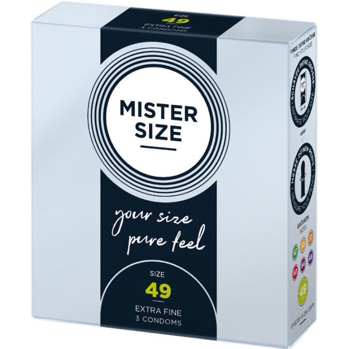 MISTER SIZE PRESERVATIVOS TALLA S 49 MM 3 UNIDADES