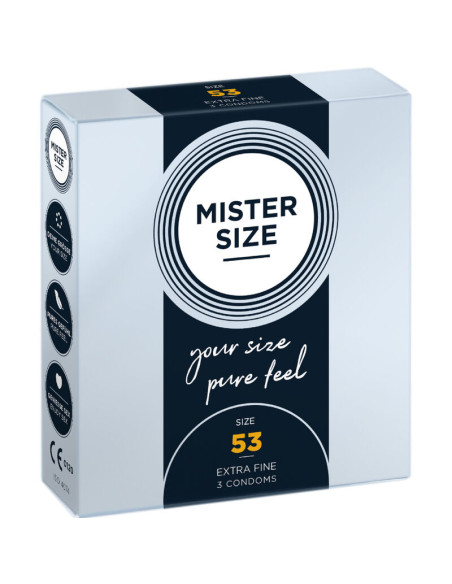 MISTER SIZE PRESERVATIVOS TALLA M 53 MM 3 UNIDADES MISTER SIZE PRESERVATIVOS TALLA M 53 MM 3 UNIDADES