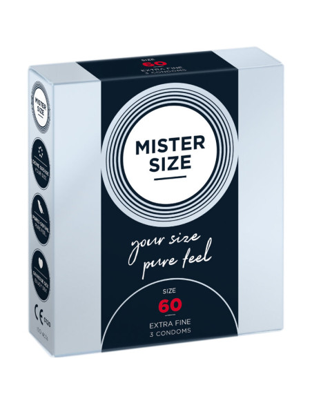 MISTER SIZE PRESERVATIVOS TALLA XL 60 MM 3 UNIDADES MISTER SIZE PRESERVATIVOS TALLA XL 60 MM 3 UNIDADES
