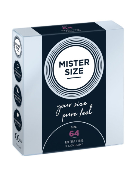 MISTER SIZE PRESERVATIVOS TALLA XXL 64 MM 3 UNIDADES MISTER SIZE PRESERVATIVOS TALLA XXL 64 MM 3 UNIDADES