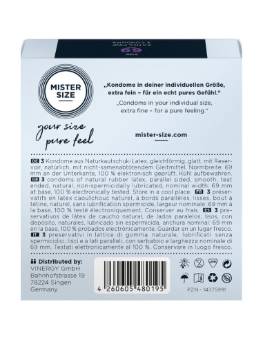 MISTER SIZE PRESERVATIVOS TALLA XXXL 69 MM 3 UNIDADES