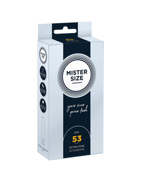 MISTER SIZE PRESERVATIVOS TALLA M 53 MM 10 UNIDADES MISTER SIZE PRESERVATIVOS TALLA M 53 MM 10 UNIDADES