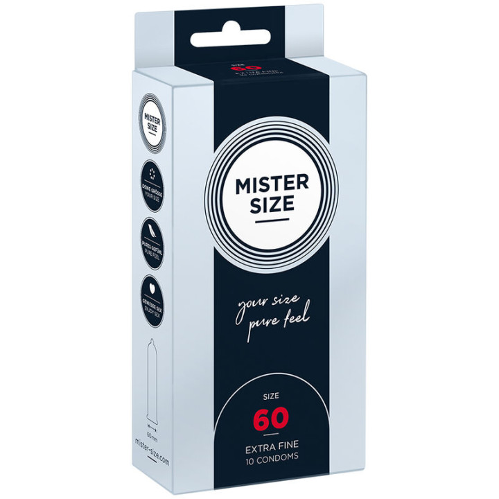 MISTER SIZE PRESERVATIVOS TALLA XL 60 MM 10 UNIDADES