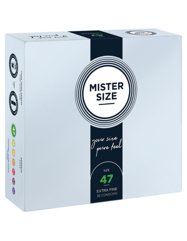 MISTER SIZE PRESERVATIVOS TALLA XS 47 MM 36 UNIDADES