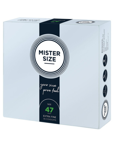 MISTER SIZE PRESERVATIVOS TALLA XS 47 MM 36 UNIDADES