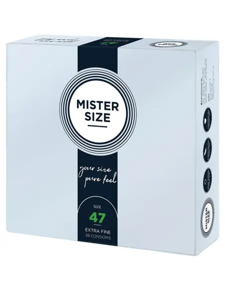 MISTER SIZE PRESERVATIVOS TALLA XS 47 MM 36 UNIDADES