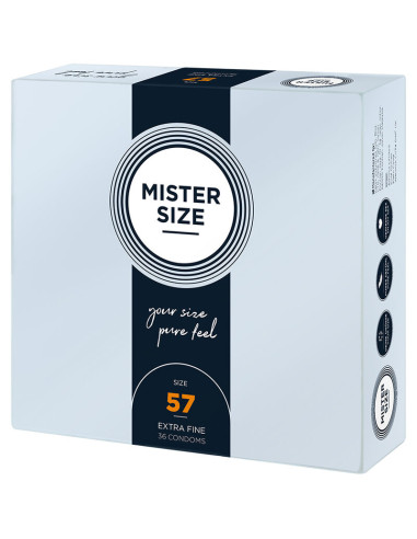 MISTER SIZE PRESERVATIVOS TALLA L 57 MM 36 UNIDADES