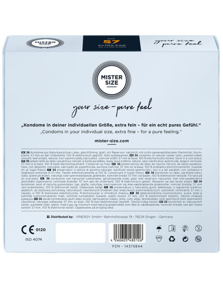 MISTER SIZE PRESERVATIVOS TALLA L 57 MM 36 UNIDADES MISTER SIZE PRESERVATIVOS TALLA L 57 MM 36 UNIDADES
