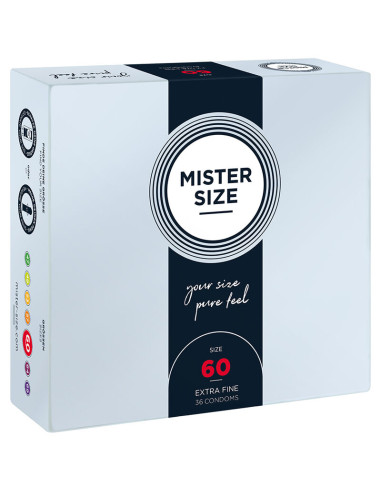 MISTER SIZE PRESERVATIVOS TALLA XL 60 MM 36 UNIDADES