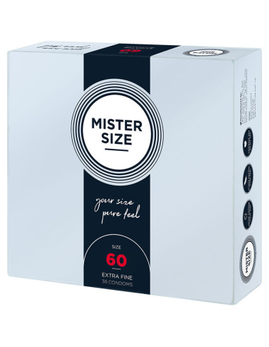 MISTER SIZE PRESERVATIVOS TALLA XL 60 MM 36 UNIDADES
