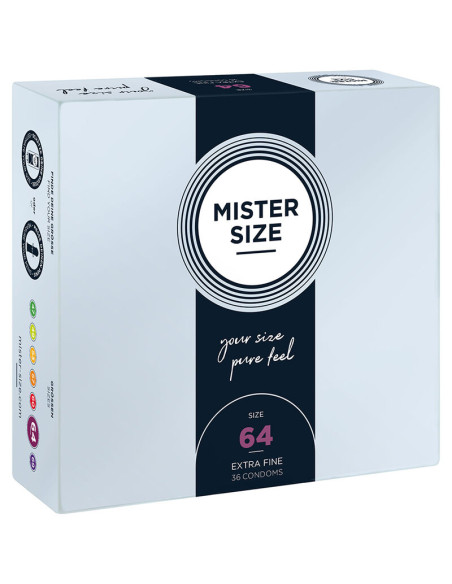 MISTER SIZE PRESERVATIVOS TALLA XXL 64 MM 36 UNIDADES