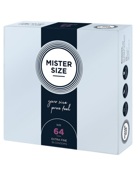 MISTER SIZE PRESERVATIVOS TALLA XXL 64 MM 36 UNIDADES