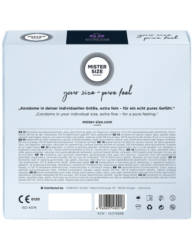 MISTER SIZE PRESERVATIVOS TALLA XXXL 69 MM 36 UNIDADES