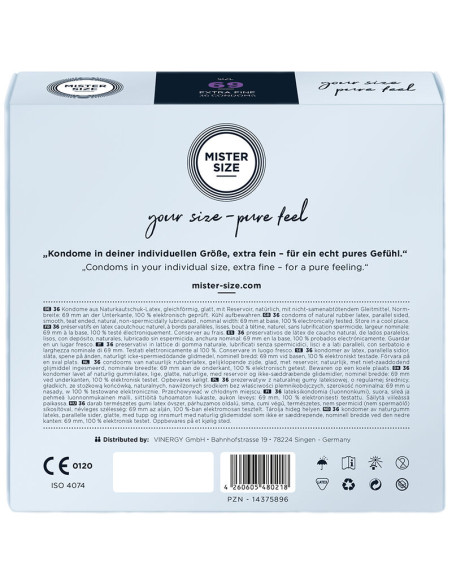 MISTER SIZE PRESERVATIVOS TALLA XXXL 69 MM 36 UNIDADES MISTER SIZE PRESERVATIVOS TALLA XXXL 69 MM 36 UNIDADES