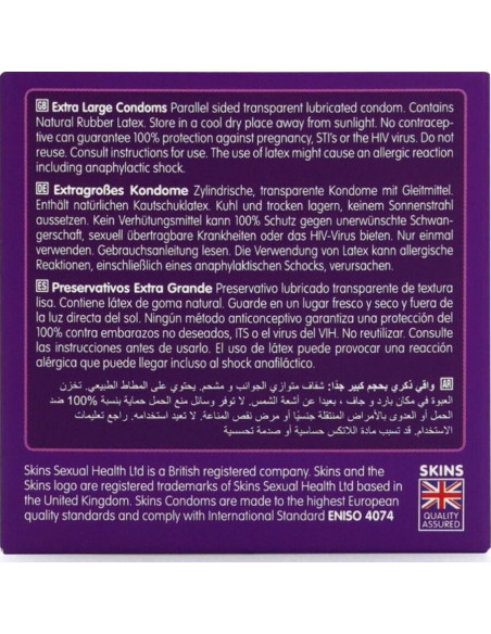 SKINS TAMANO XL PRESERVATIVOS PREMIUM PACK 4 SKINS TAMANO XL PRESERVATIVOS PREMIUM PACK 4