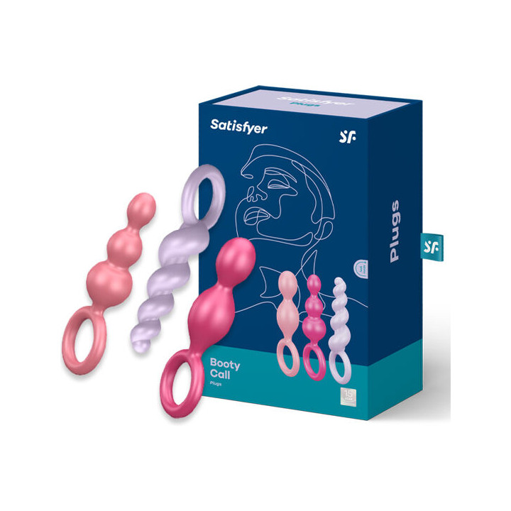 SATISFYER ANAL PLUGS SET 3 PCS TRICOLOR