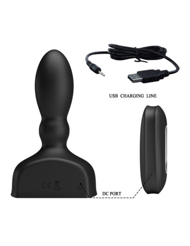 MR PLAY PLUG ANAL HINCHABLE NEGRO CONTROL REMOTO