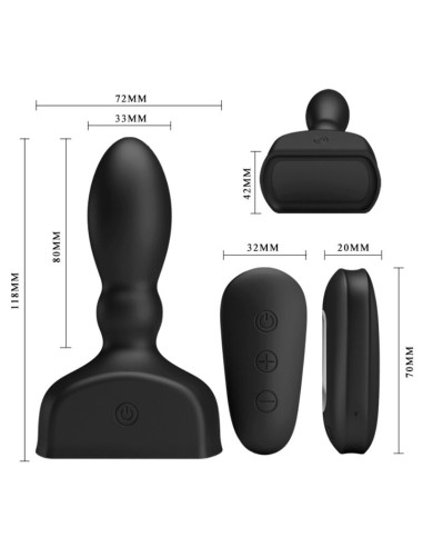 MR PLAY PLUG ANAL HINCHABLE NEGRO CONTROL REMOTO