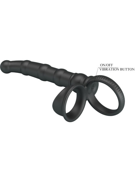 PRETTY LOVE TATUM ANILLO VIBRADOR PENE CON PLUG 10 VIBRACIONES NEGRO PRETTY LOVE TATUM ANILLO VIBRADOR PENE CON PLUG 10 VIBRACIONES NEGRO