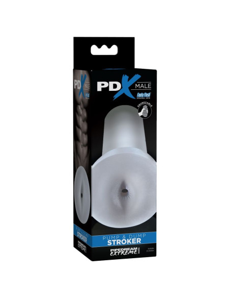 PDX MALE PUMP AND DUMP STROKER MASTURBADOR TRANSPARENTE PDX MALE PUMP AND DUMP STROKER MASTURBADOR TRANSPARENTE