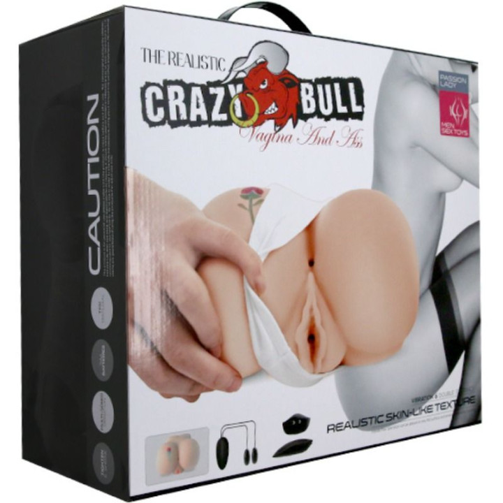 CRAZY BULL VAGINA Y ANO CON TATUAJE REALISTICOS CON VIBRACION