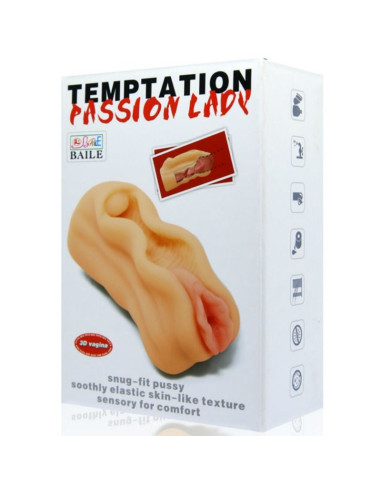 BAILE MINI MASTURBADOR MASCULINO DISENO LABIOS VAGINA