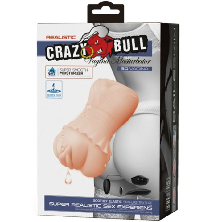 CRAZY BULL MASTURBADOR WATER SKIN VAGINA CON BALAS VIBRADORAS