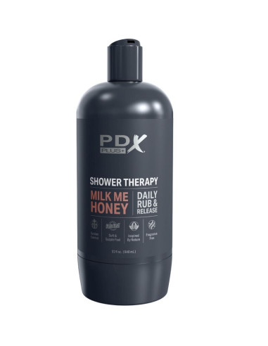 PDX PLUS MASTURBADOR STROKER DISENO DISCRETO DE BOTE CHAMPU MILK ME HONEY CARAMELO