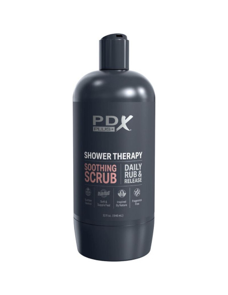 PDX PLUS MASTURBADOR STROKER DISENO DISCRETO DE BOTE CHAMPU SOOTHING SCRUB CARAMELO