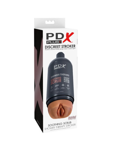 PDX PLUS MASTURBADOR STROKER DISENO DISCRETO DE BOTE CHAMPU SOOTHING SCRUB CARAMELO