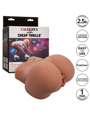 CALEXOTICS THE ROLLER BABE DOBLE MASTURBADOR REALISTICO NATURAL