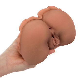 CALEXOTICS THE HOMECOMING QUEEN DOBLE MASTURBADOR REALISTICO CARAMELO