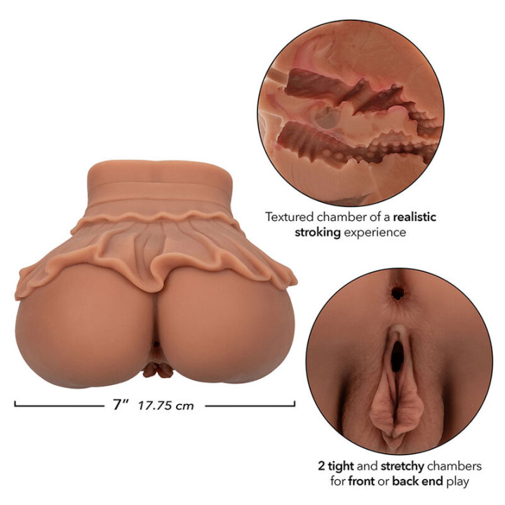 CALEXOTICS THE HOMECOMING QUEEN DOBLE MASTURBADOR REALISTICO CARAMELO