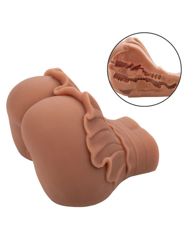 CALEXOTICS THE HOMECOMING QUEEN DOBLE MASTURBADOR REALISTICO CARAMELO