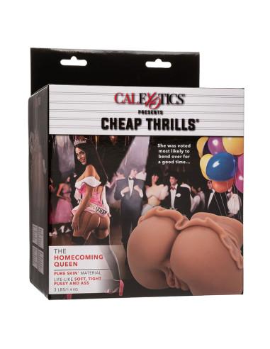 CALEXOTICS THE HOMECOMING QUEEN DOBLE MASTURBADOR REALISTICO CARAMELO