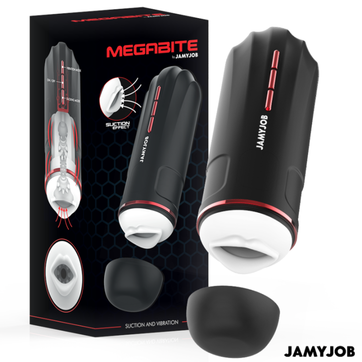 JAMYJOB MEGABITE MASTURBADOR BOCA AUTOMTICO 5 MODOS ONDAS ESTIMULADORAS Y VIBRACION