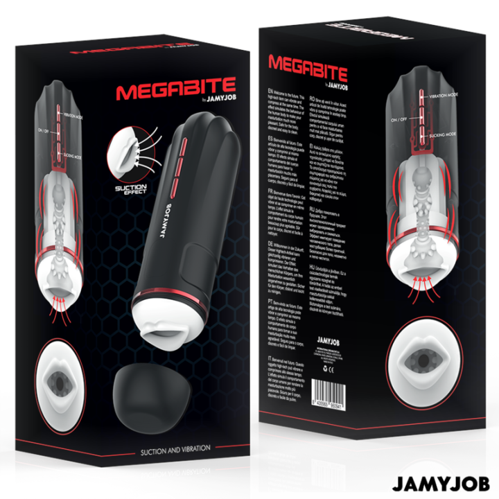 JAMYJOB MEGABITE MASTURBADOR BOCA AUTOMTICO 5 MODOS ONDAS ESTIMULADORAS Y VIBRACION