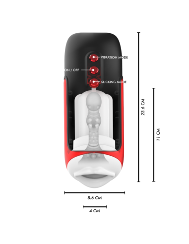 JAMYJOB BLAZE MASTURBADOR BOCA AUTOMTICO 5 MODOS ONDAS ESTIMULADORAS Y VIBRACION